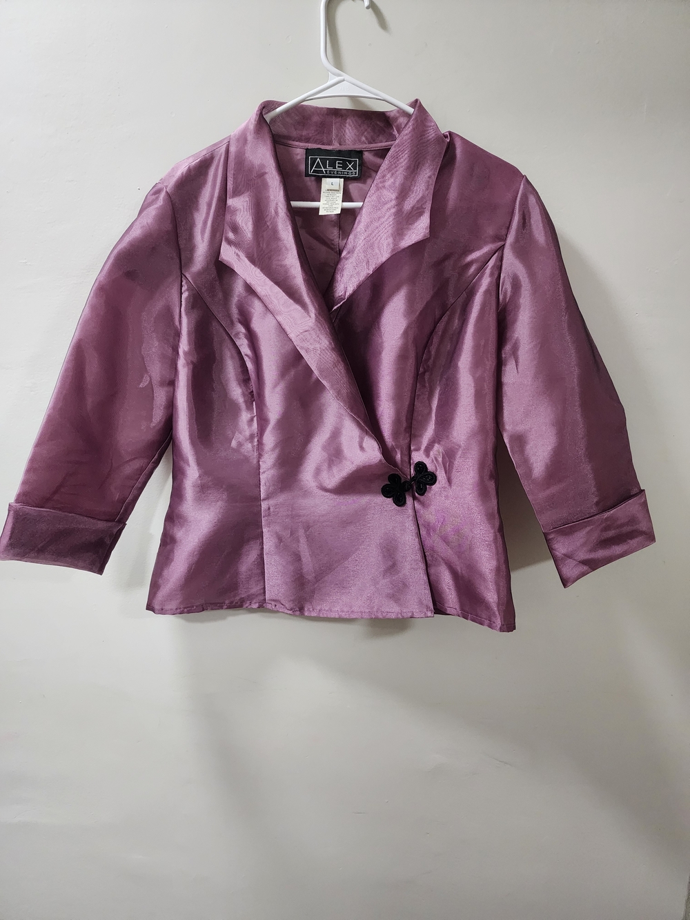 Alex Evenings Lavender Satin Evening Blazer